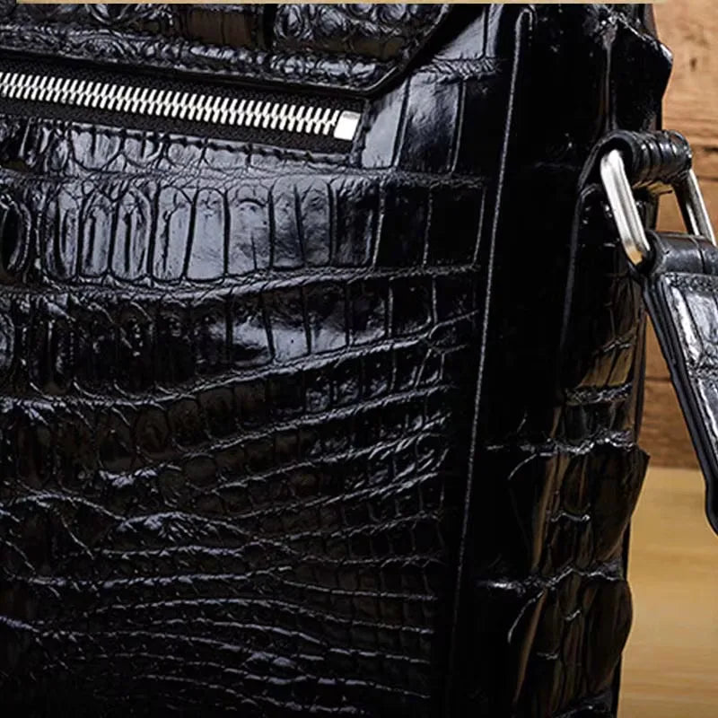 New Arrival Men's Genuine Crocodile Leather  Single Shoulder Bag