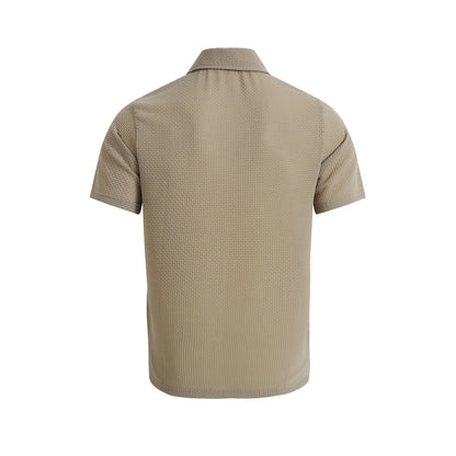 2024 Summer New Men's Short Sleeve T-shirt Cool and Breathable Polo Shirt Business Casual Sweat-absorbing Tops