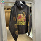 Latest 25SS Saint Classic Print Anime Washed Hoodie Hooded Sweatshirt