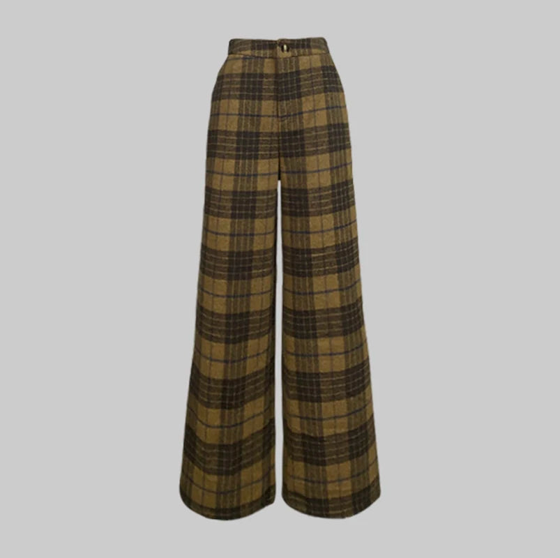 2025 New Urban Lady Classic Retro Plaid Woolen Jacket