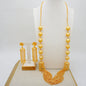 Necklace & Earrings (Tassel Style) for Women, 24K Gold, AU999 Gold-inlaid vine with twisted-leaf tassels, embodying forest grace