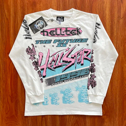 HS records are the same European and American fashion brand cotton long-sleeved T-shirt