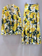 Luxury Elegant Spring 2025 Outfit Retro Floral Two-Piece Suit