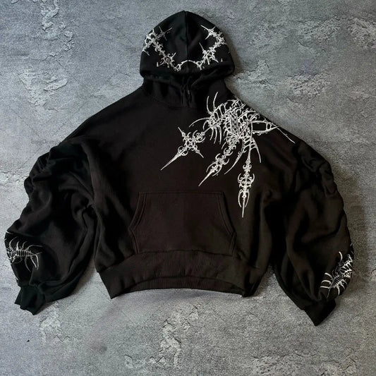 Y2K Harajuku Retro Hoodie for Unisex American Street Hip-hop