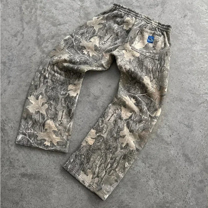 Y2K Streetwear Unisex Camouflage Hip-Hop Oversized Sweatpants