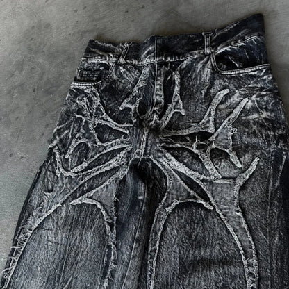 Y2K Phantom Jeans – Redefine Streetwear with Dark, Edgy Flair
