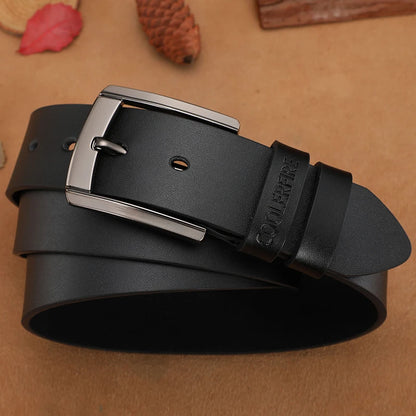 Men's High Quality Genuine Leather Belt Luxury Designer Belts Cowskin Fashion Strap Jeans