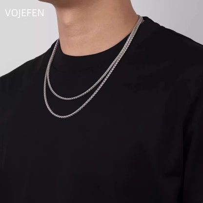 Chopin Necklace Real Platinum Solid Chain Men's Certified