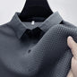 2024 Summer New Men's Short Sleeve T-shirt Cool and Breathable Polo Shirt Business Casual Sweat-absorbing Tops