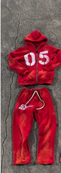 American High Street Fashion Oversized Sweatshirt Hip-Hop Unisex Suit