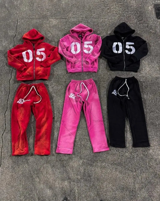 American High Street Fashion Oversized Sweatshirt Hip-Hop Unisex Suit