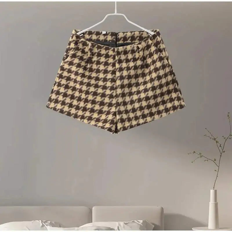 2025 Retro Plaid Women's Casual Chic Set