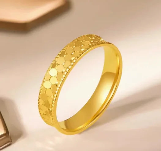 Real Gold 999 wedding Jewelry Fine gold wedding rings for couples 24k pure gold