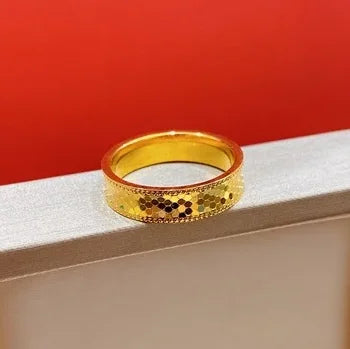 Real Gold 999 wedding Jewelry Fine gold wedding rings for couples 24k pure gold