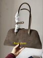 Genuine Leather Women's Bag Lazy Matte Suede Tote