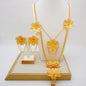 Necklace & Earrings (Tassel Style) for Women, 24K Gold, AU999 Gold-inlaid vine with twisted-leaf tassels, embodying forest grace
