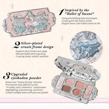 Flower Knows Swan Ballet Elegant Shimmer Eyeshadow Collection