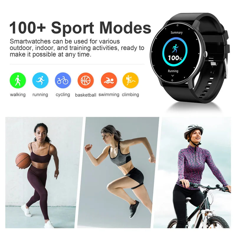 Smart Watch Women Men Full Touch Screen Bluetooth 5.2 Call Waterproof Watches Sports Fitness Tracker New