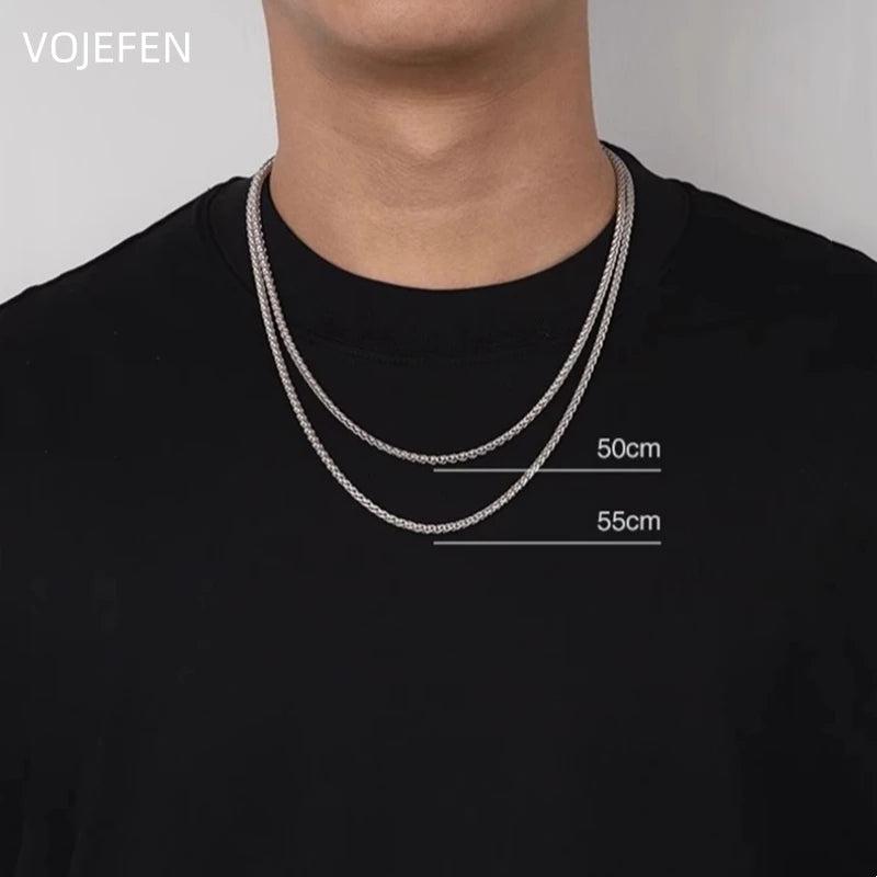Chopin Necklace Real Platinum Solid Chain Men's Certified