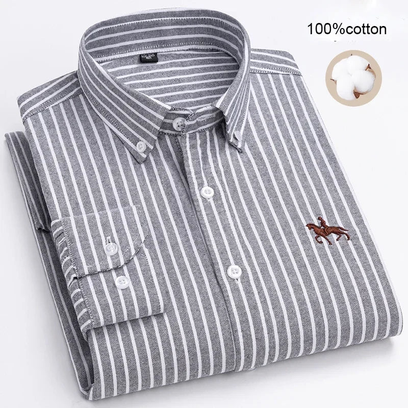 Business Casual Shirt for Men Large size Full 100% Cotton