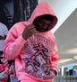 American Street Hip-hop Retro Personalized Letter Pattern Fashionable Versatile Unisex Suit  Loose Sweatshirt