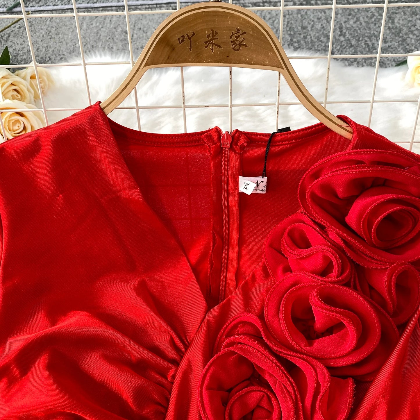 Sexy Elegant chic Three-dimensional slim Dress Casual Beach Party  Dress