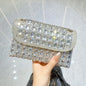 Shiny Glass Rhinestone Clutch Bag as Underarm or Shoulder Messenger Bag