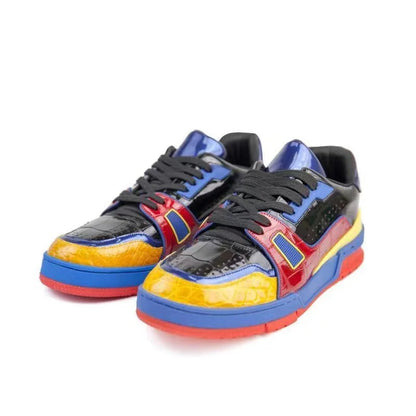 2025 New Arrival Fashion Crocodile Skin causal shoes me Genuine leather Sneaker