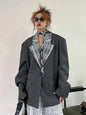 Elegant Long Sleeve Lace Blazer Jacket Big Size Spring Autumn 2025