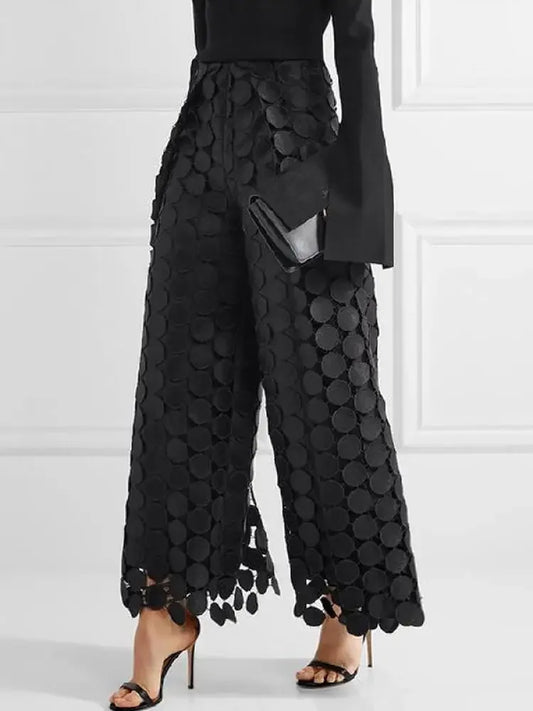 2025 New Spring Hollow Polka Dot Pants Women Fashion