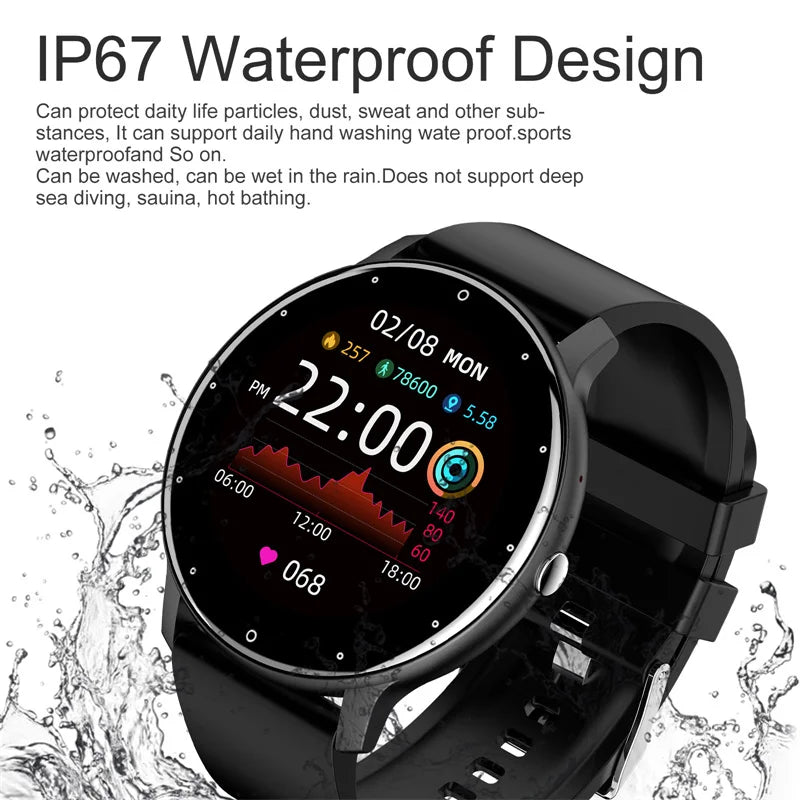 Smart Watch Women Men Full Touch Screen Bluetooth 5.2 Call Waterproof Watches Sports Fitness Tracker New