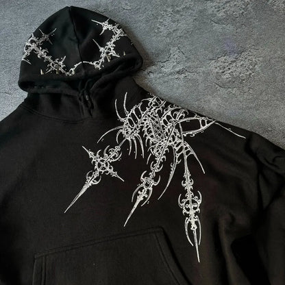 Y2K Harajuku Retro Hoodie for Unisex American Street Hip-hop