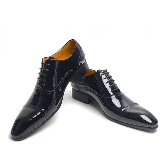 Deluxe Men's Leather Shoes, Business office formal leather shoe, Oxford Lace-up Classic Fashion