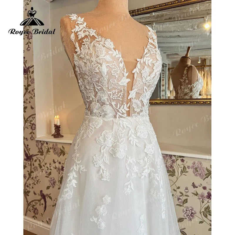 2025 A-Line Lace Wedding Dress Wedding Gown Customized