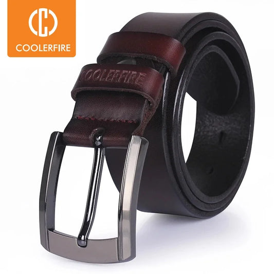 Men's High Quality Genuine Leather Belt Luxury Designer Belts Cowskin Fashion Strap Jeans