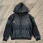 Lost Intricacy Lavender Zip Up Wash water Hoodie