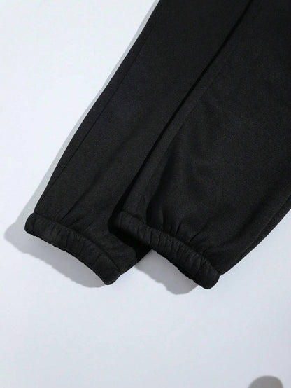 Pink Letter Printing Women's Autumn Casual Loose Pants