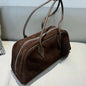 Genuine Leather Women's Bag Lazy Matte Suede Tote