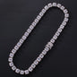 Square Cubic Zirconia Tennis Chains Top Quality Hip-hop Necklace Luxury Jewelry for Unisex